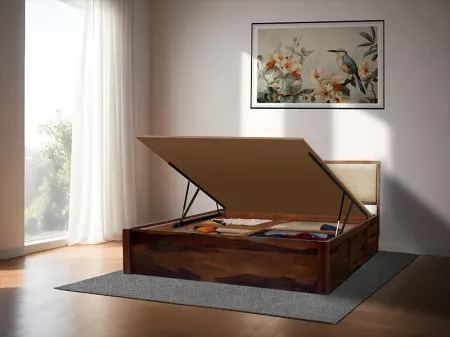 Vesta King Bed with Hydraulic Storage